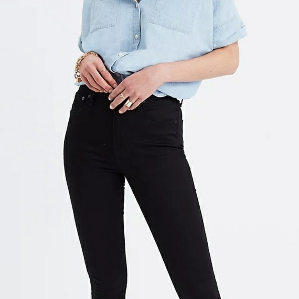 Madewell 10"high rise skinny black